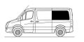 Takasivuikkuna, vasen, tumma, Crafter / Sprinter, 2006-> (L1, ilman liukuovea)