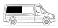 Takasivuikkuna, oikea, tumma, Crafter / Sprinter, 2006-> (L2, liukuovella)