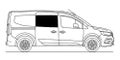 Sivuikkuna, oikea, tumma, Citan / Kangoo / Townstar, 2021-> (L2)