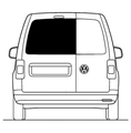 Takaoven ikkuna, vasen, tumma, VW, Caddy Maxi, 2003-2020