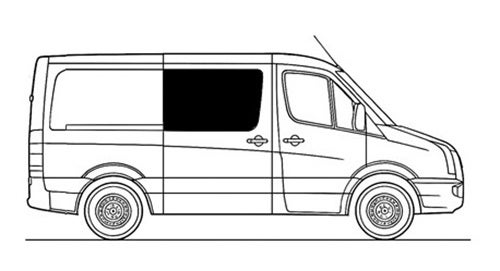 Sivuikkuna, oikea, tumma, Crafter / Sprinter, 2006-> (L1)