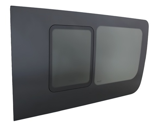 Sivuikkuna, oikea, tumma, tasaisella takaa eteen liukuvalla luukulla, Crafter / Sprinter, 2006-> (L2/L3/L4)