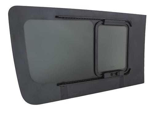 Sivuikkuna, oikea, tumma, tasaisella takaa eteen liukuvalla luukulla, Crafter / Sprinter, 2006-> (L2/L3/L4)